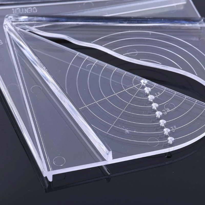 مسطرة قياس النجارة مكتشف مركز بلاستيكي لمربع دائري مثمن سداسي عالي الجودة #5