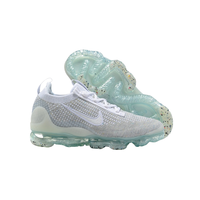 Nike Vapormax Flyknit 2021 Shock Absorption and Rebound Anti-slip and Wear-resistant Fabrics Casual Sports Running Shoes White