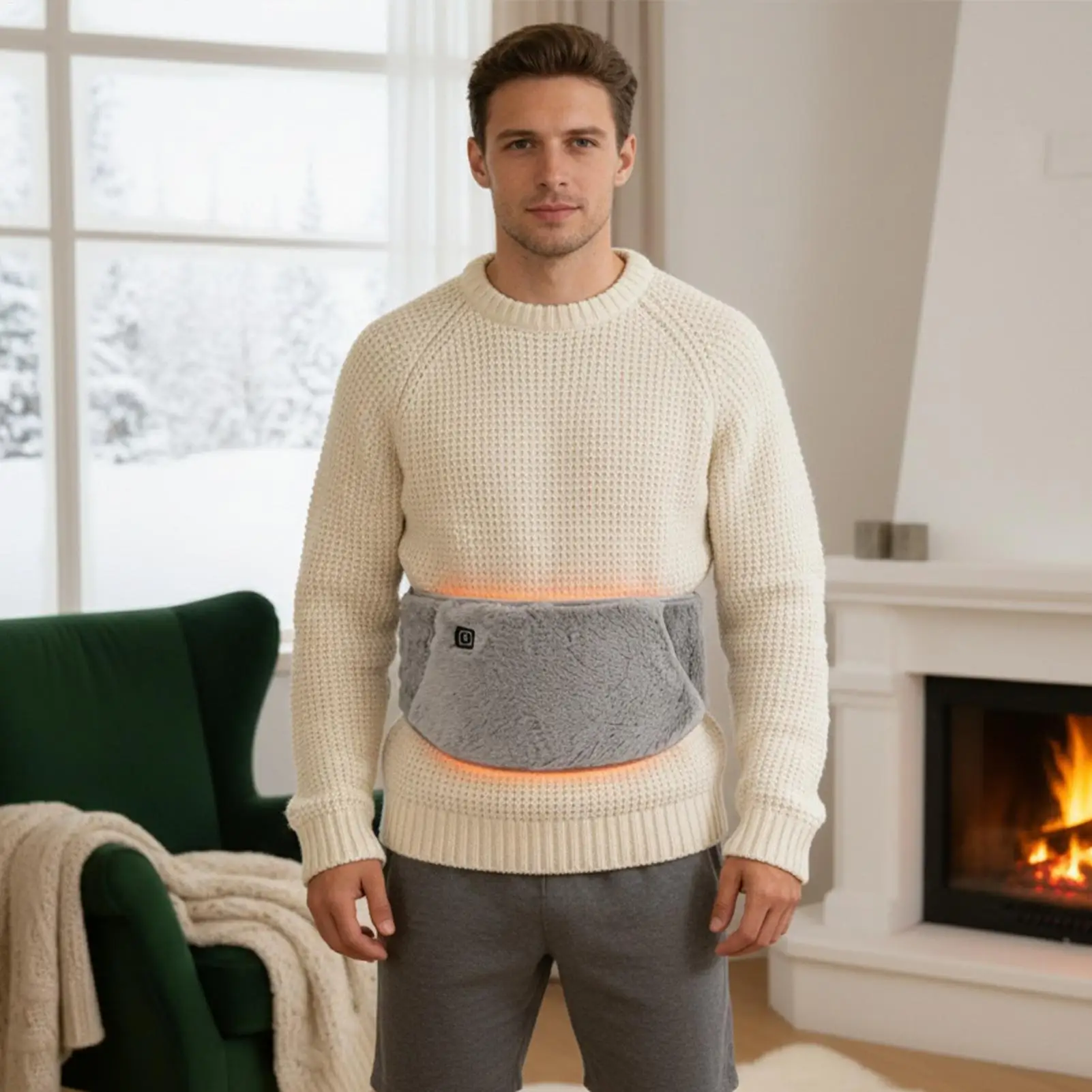 

Electric Heating Pad For Cramps 2-in-1 Hand Warming Supplies Heating Pad Belt For Women Men Girls Wives Home Office Gardeners