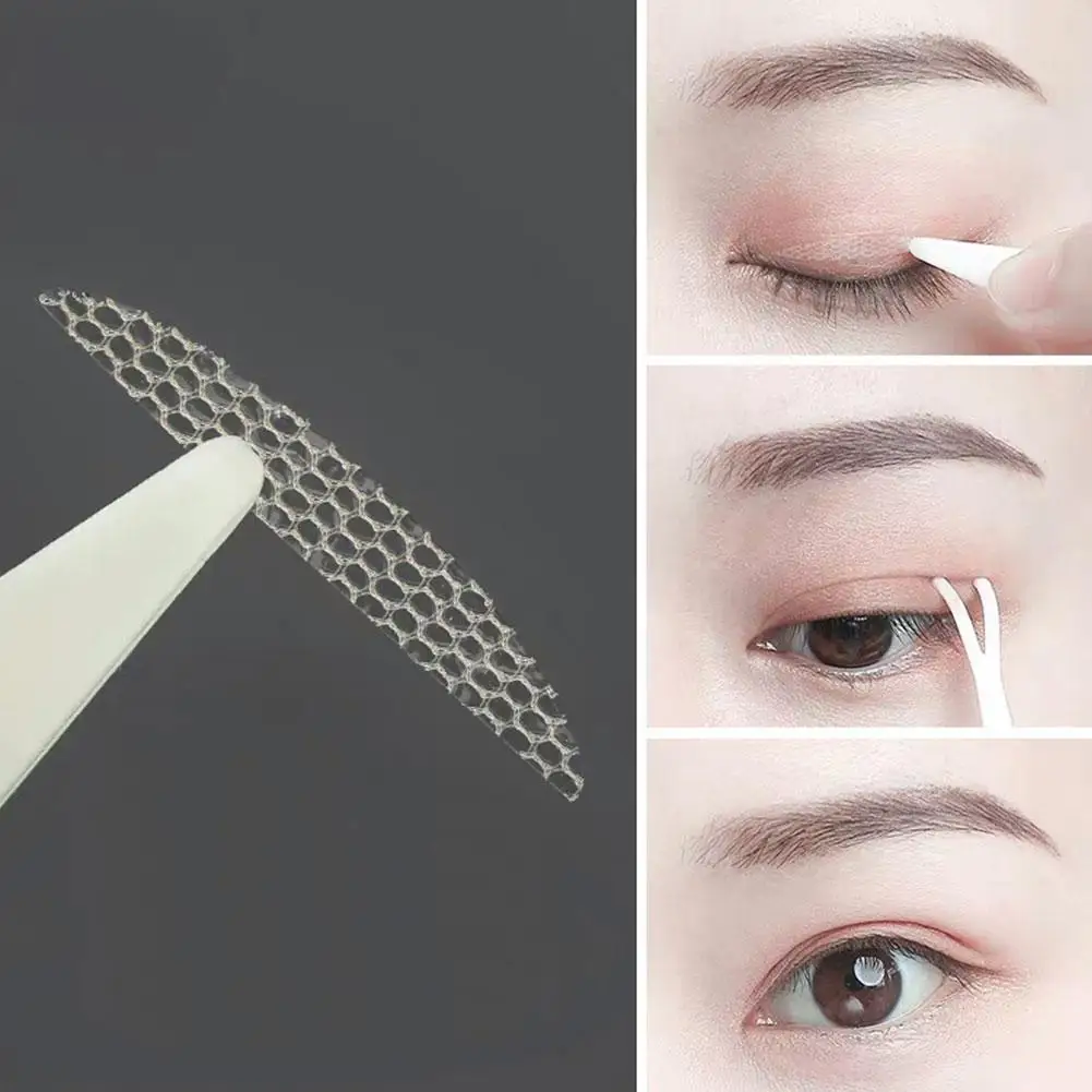 Not Easy To Drop Mesh Gauze Lace Double Eyelid Paste Invisible Traceless Artifact Red Girl Double-sided Net Fiber Natural S J3A0