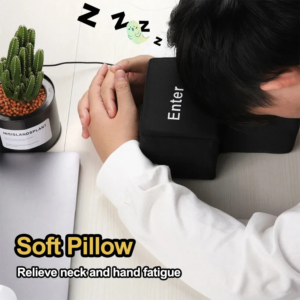 Big USB Enter Key Vent Pillow Soft Computer Button Return Key For Offices Decompression Pillow Stress Relief Toy Enter Button