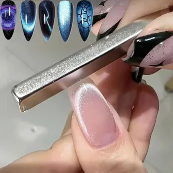 Imán de tira gruesa súper fuerte, imán de ojos de gato para esmalte de uñas en Gel, efecto de tira de línea 3D, herramientas de bolígrafo magnético multifunción francés