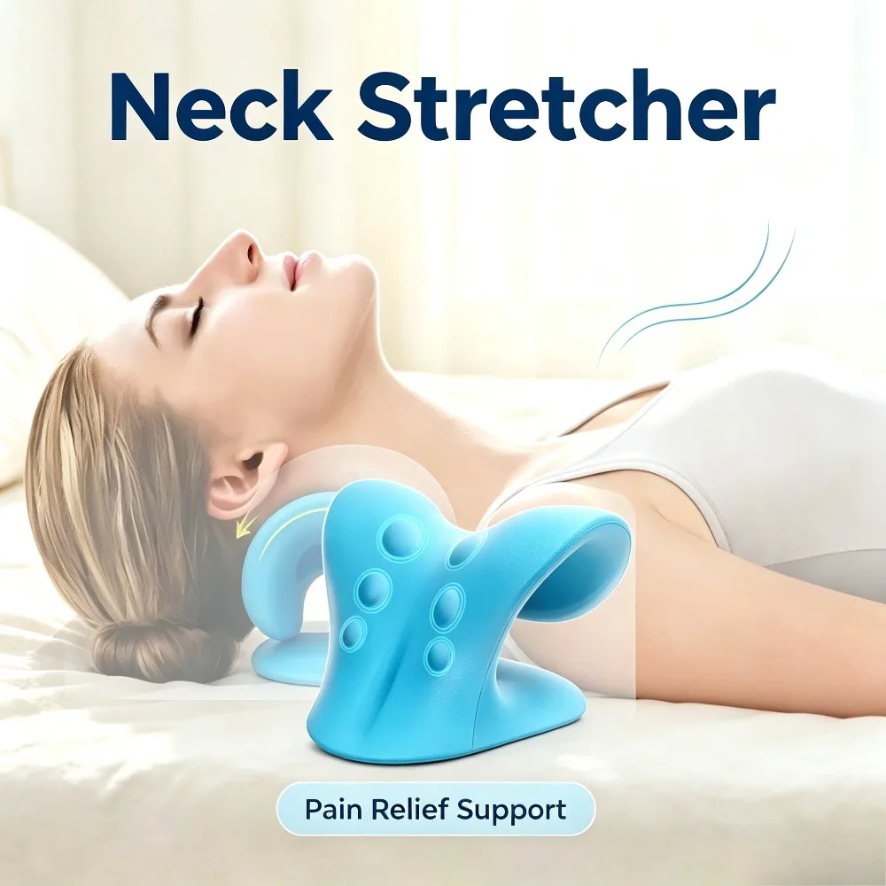Cervical Massage Pillow Ergonomic Neck Support Acupressure Relaxation Cushion for Home Sleep