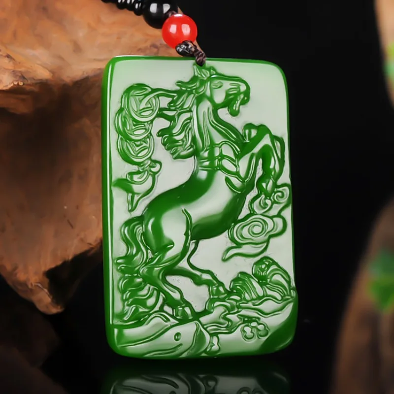 

Подвеска в виде лошади из натурального камня зодиака, классические универсальные ювелирные изделия с подвеской в этническом стиле