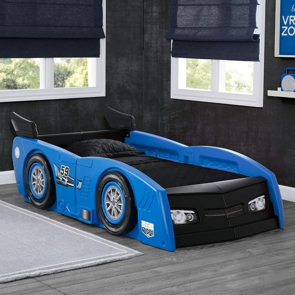 Grand Prix Race Car, cama de niño pequeño a gemelo, azul