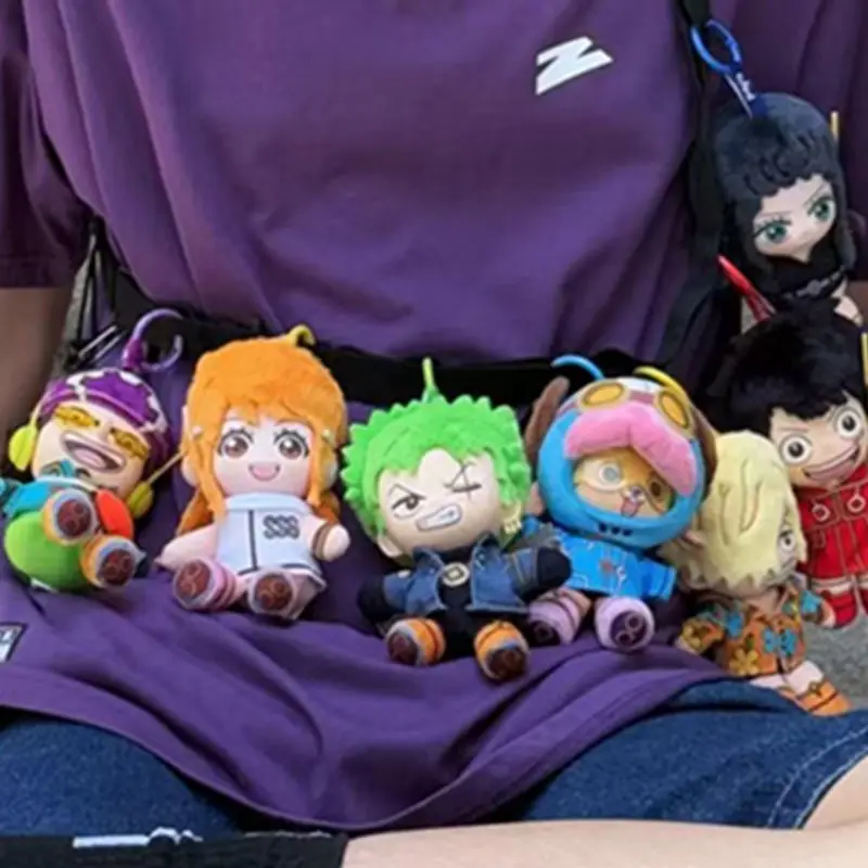 Eaki One Piece Plush Blind Box Keychain Pendant Monkey D Luffy Gear 5 Anime Hanging Ornament For Bag Decor Collectible Gift