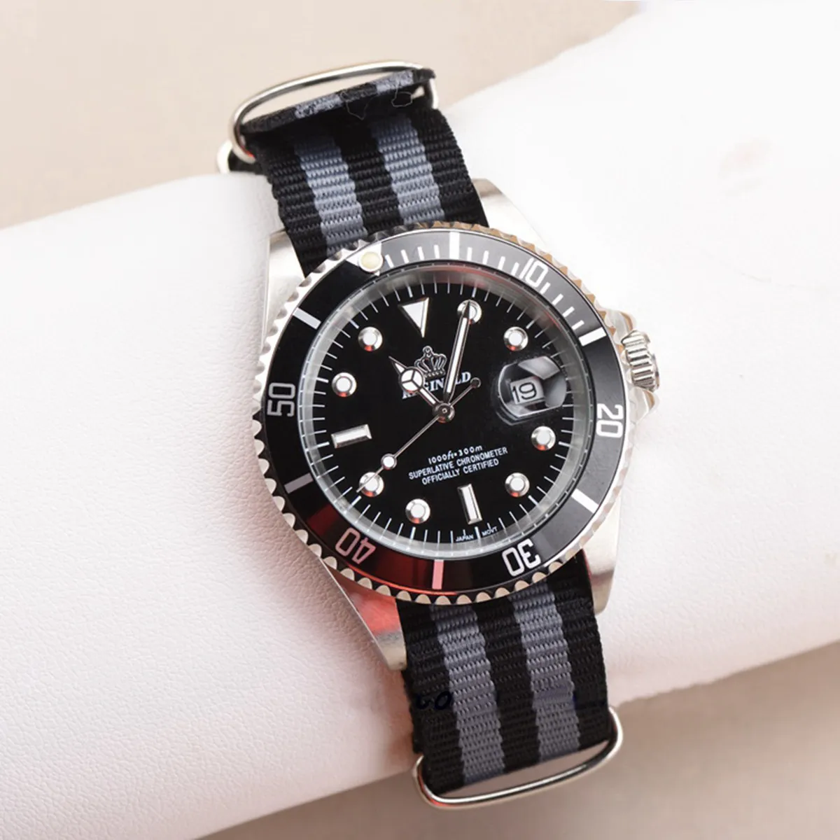 20Mm Nylon Watch Strap Strong Endurance Easy Install Secure Fit Stainless Steel Buckle Stylish Watch Band for Daily Sports Black