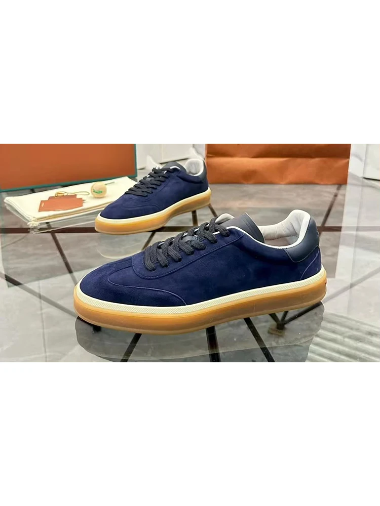 

Spring Autumn Casual Retro Sports Shoes Double Size Suitable for Both Men Women Leather Material Flat Shoes Sports
