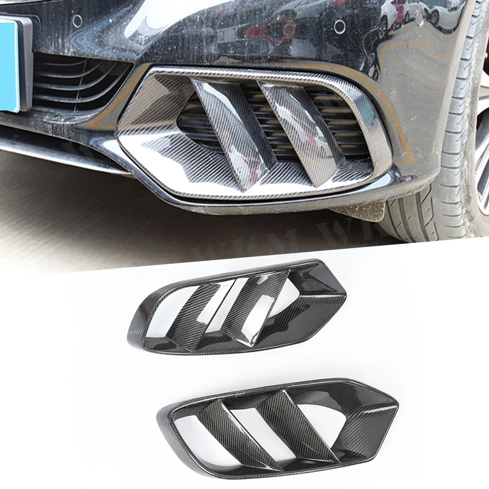 

Carbon Fiber & FRP primer Front Bumper Air Vent Outlet Cover Trim Mesh Grill for Mercedes Benz W205 C Class C180 C200 2015-2018