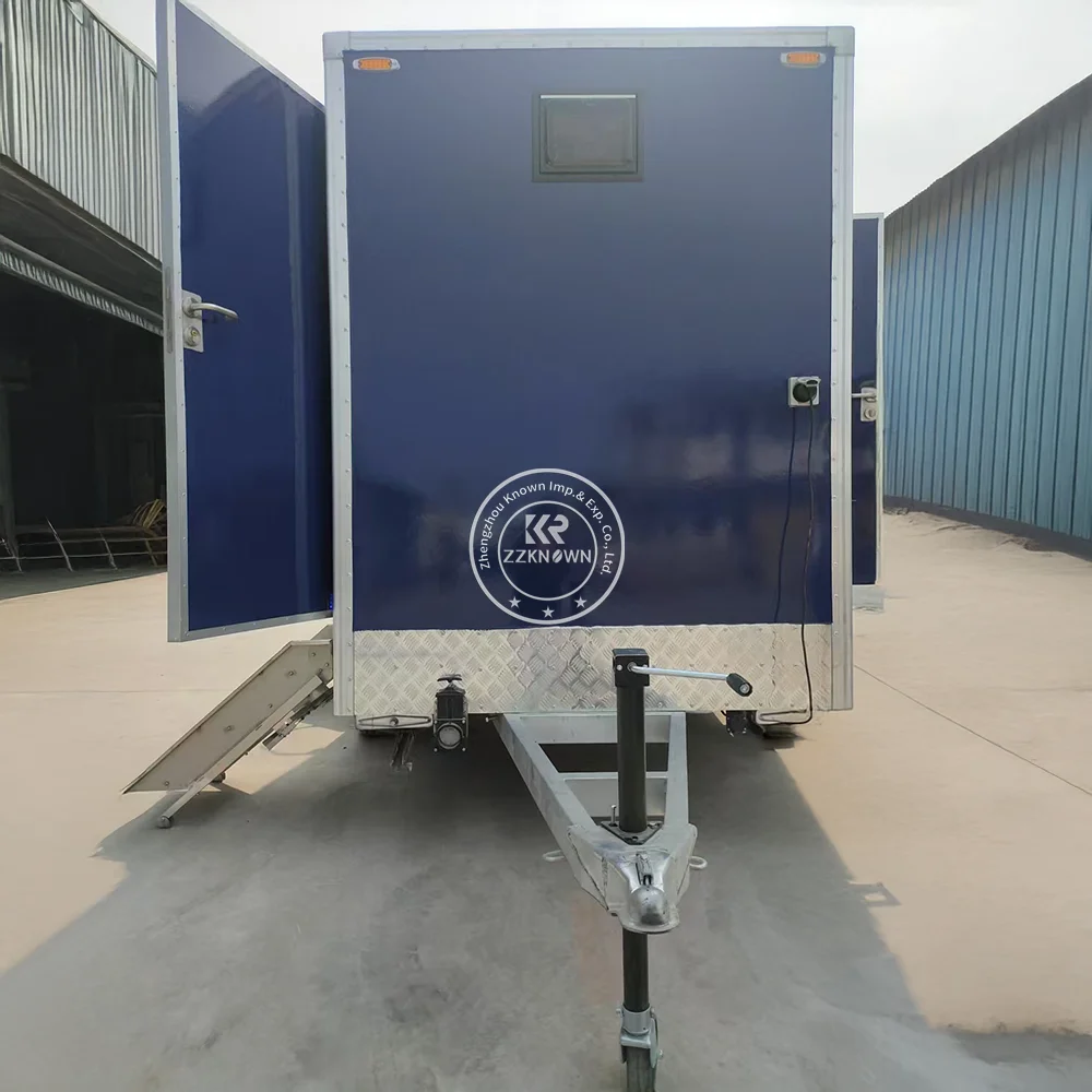 

Luxury Mobile Restroom Portable Toilet Trailer Custom Shower Room Portable Bathroom Washroom Trailer For Sale