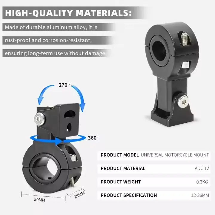 دراجة نارية LED المصباح الأضواء جبل قوس قابل للتعديل الضباب ضوء مساعد مصباح الوفير المشابك حامل دراجة نارية الملحقات #3