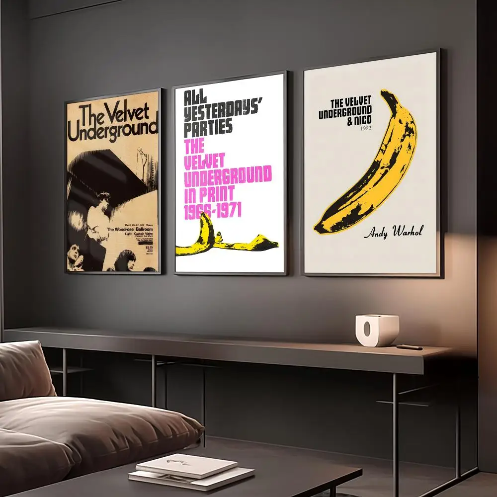 Rock Band T-The Velvet Underground  Poster Reteo Wall Art Aesthetic Room Decor Print Living Room Bedroom Home Decoration