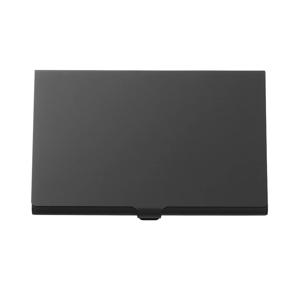 Tempat Kartu Nama Aluminium Alloy yang Stylish, Organizer Meja Hitam untuk Kartu Identitas dan Kartu Kredit, Hadiah Praktis untuk Pengusaha