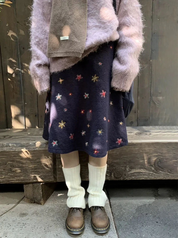 

Y2K Vintage Star Embroidery Women's Skirt 2026 Spring Summer New Arrival Fashion Casual Daily Wear