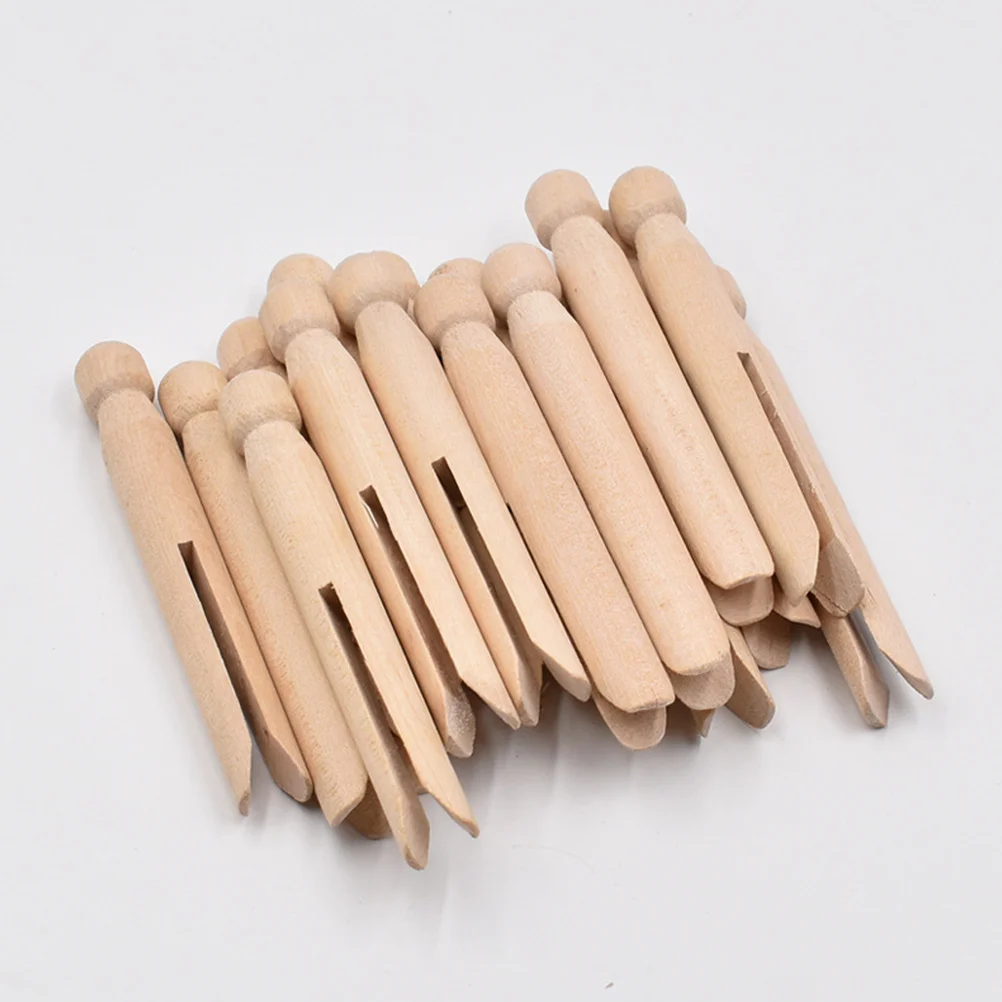 Birch Clip Multi-functional Wood Clips Memo Pins Multi-purpose Clamp DIY Unique Shape Wooden Clothespin Graffiti