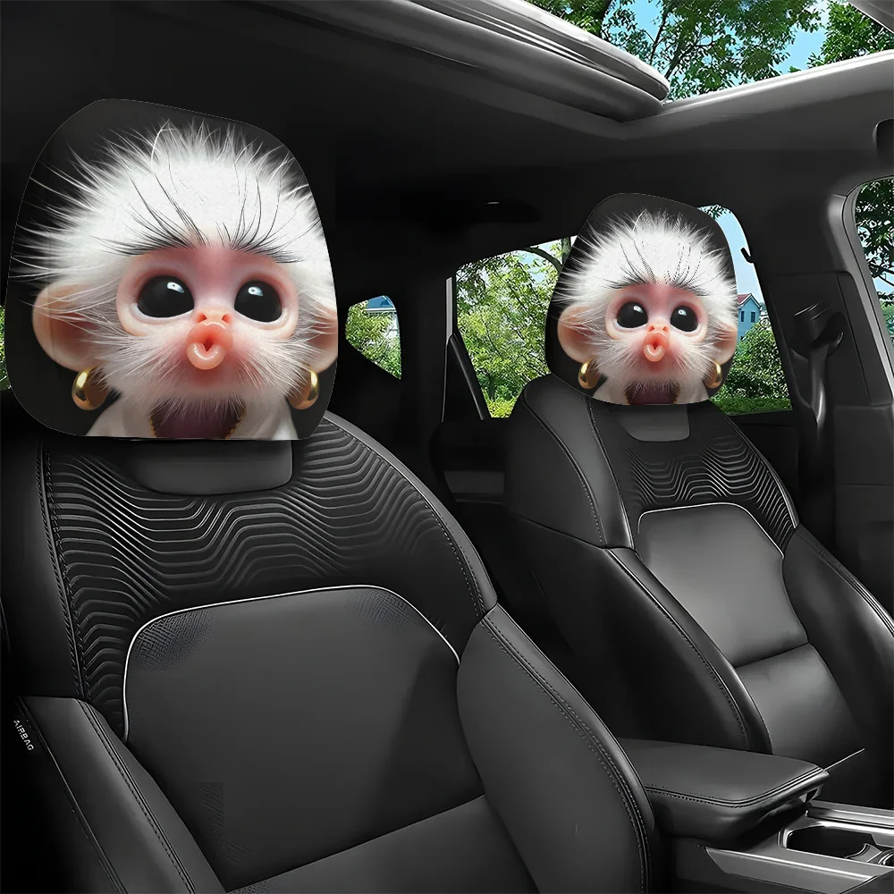 

2 шт., Милые мультяшные чехлы на подголовники для автомобиля, Декор для салона, Универсальное оригинальное украшение для транспортных средств
