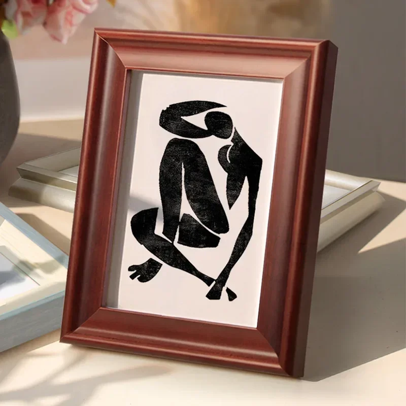 Solid Wood Picture Frame Tabletop Display - 6 7 8 10 inch, 12 inch Sizes Elegant Wooden Photo Frame for Home Decor and Gift
