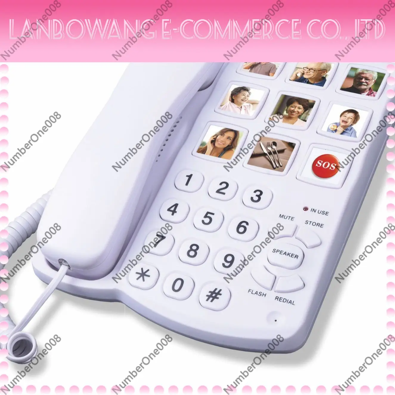 Landline Desk Phone for Home Elderly Office Use Voice Call Vintage Cordless Telephone Wholesale