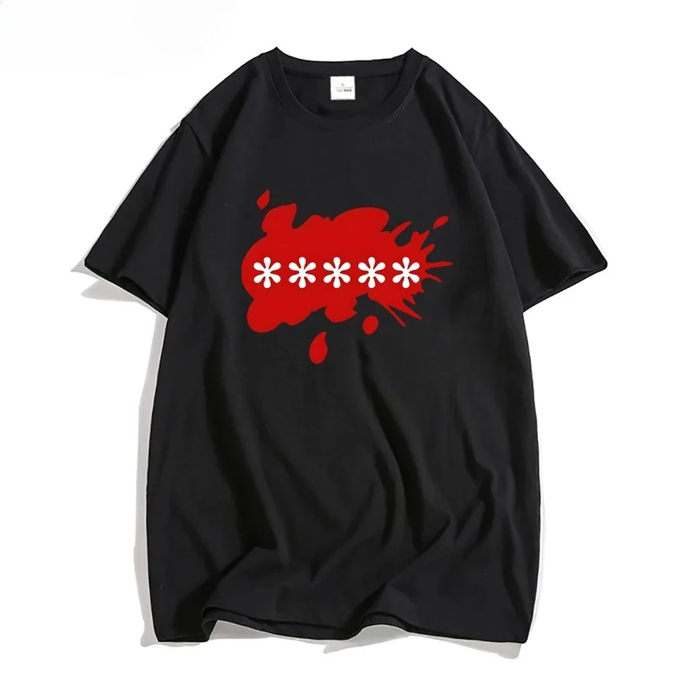 Women Persona 5 Futaba Sakura Blood Splash Symbol Graphic T Shirt Anime Cosplay Short Sleeve O-neck CasuStreetwear Tee