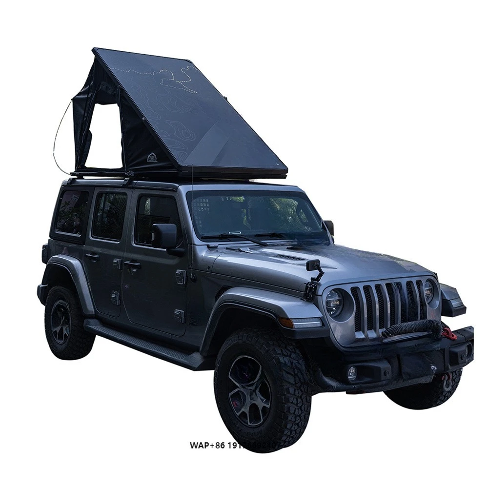 JL1358 Camping Car Roof Tent with Ladder Folding Car Roof Top Tent for Wrangler 2018++ 4 Doors