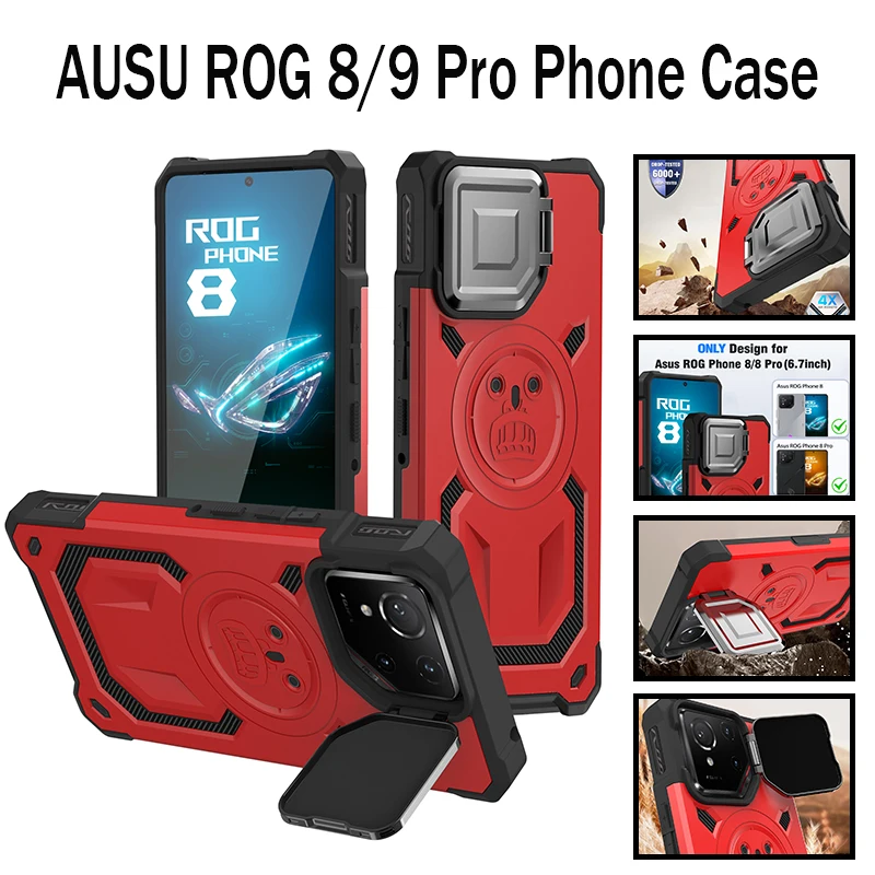 

Case For ASUS ROG Phone 8/9 Cooling Case with Vapor Chamber Phone Protective Cover with Lens Stand 2025 Model Gaming Phone Case