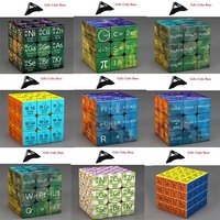 3x3x3 Magic Puzzle Cube Math Chemistry Element Physical Kids Puzzle Cube with Base Magic Cube Children's Gifts Educational Toys