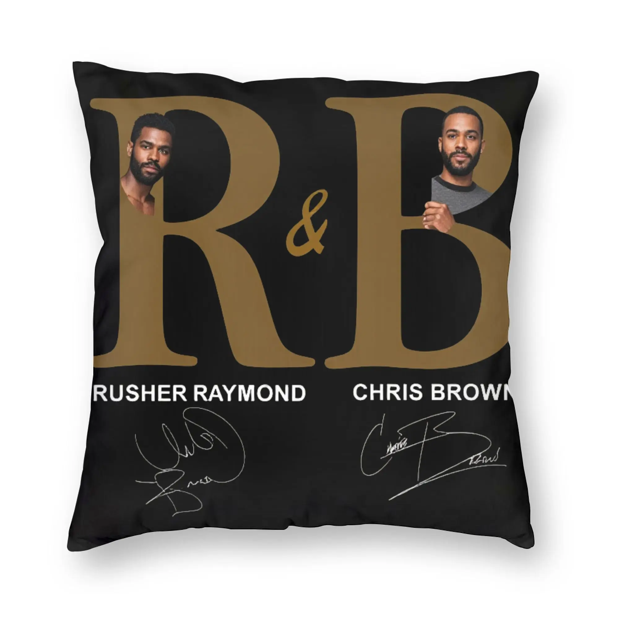 Pillow Case Chris Brown And Usher The Rb Tour Comfy  Raymond And Brown Pillow Cover For Living Room Chair Cute Funny Pillowcases