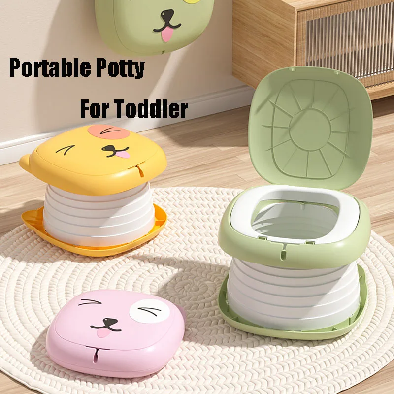 Children's Folding Toilet Portable Training Potty For Infant Baby Outdoor Travel Camping Toddlers Car Sealed Anti-odor Urinal