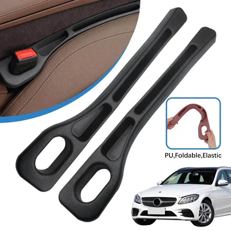 2PCS Car Seat Gap Filling Plug Cushion Side Seam Leak Proof Strip For Mercedes Benz C class w205 Auto Accessories