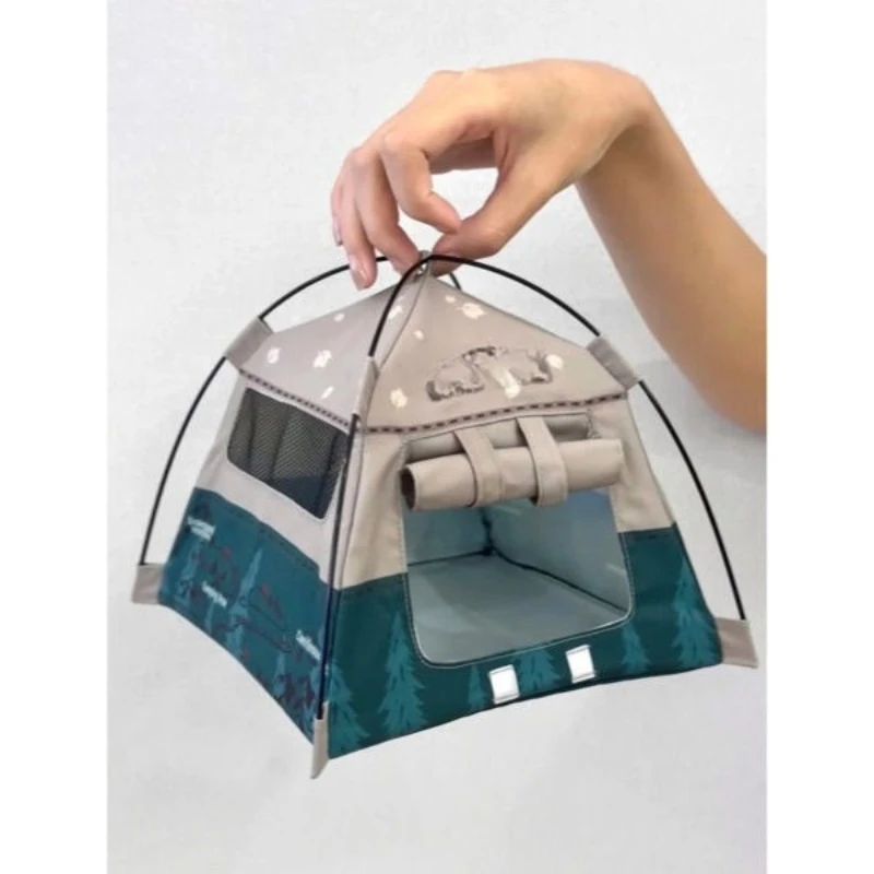 

Camping small tent shooting props mini tent 10cm cotton doll house miniature gift