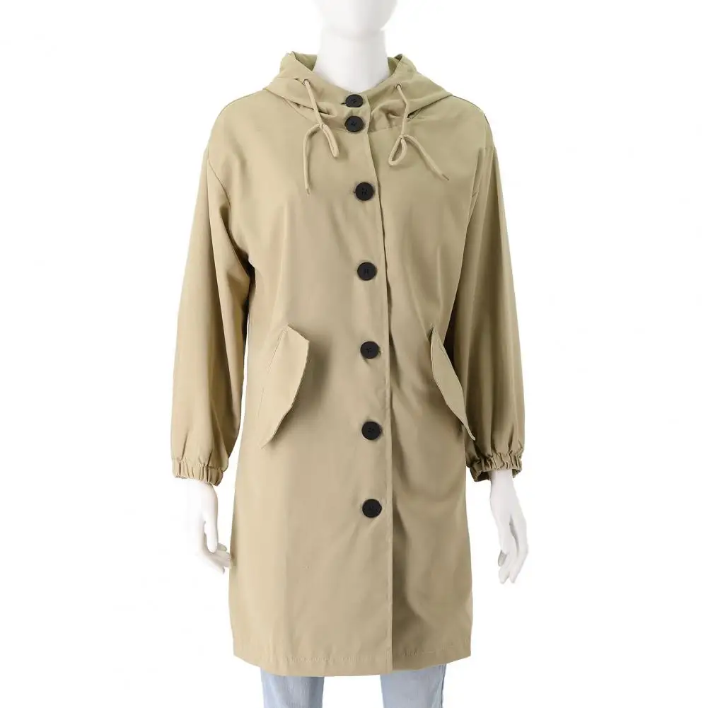 Damen Trenchcoats Zweireiher wind dichte Jacke mittellanger Trenchcoat