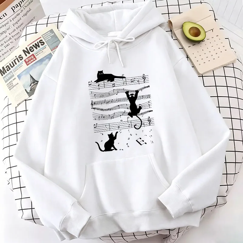 

Fashion Men Women Music Cat Print Hoodies Spring Autumn Winter Casual Hoodies Sweatshirts Men Women Tops Color Hoodie Sweatshirt