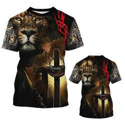 New Summer 3D Christian Jesus Printing T Shirt For Men Children Fashion Streetwear Tee Shirts Cool Hip Hop Harajuku Clothing Tee