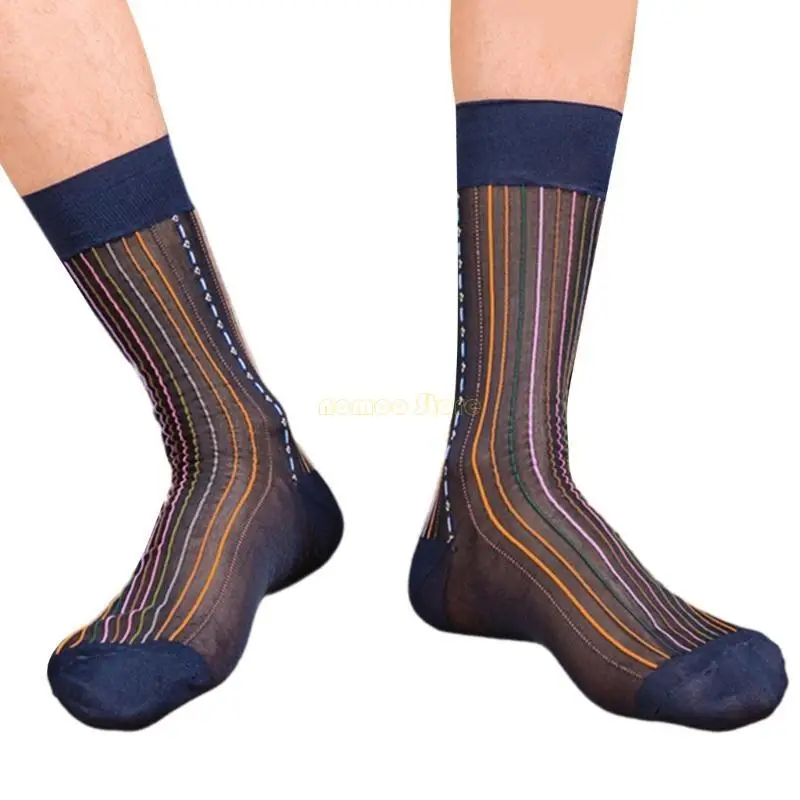 

Тонкие разноцветные платья в полосатые носки для мужчин