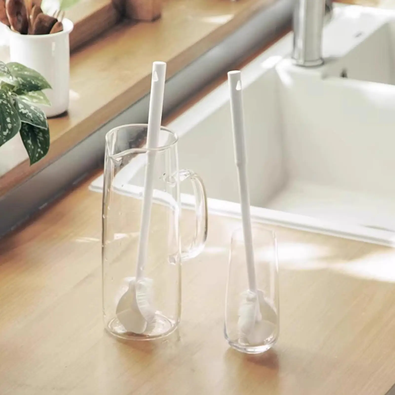 

Baby Bottle Cleaner Brush 360 Flexible Glasswares Cleaning Brush Long Handle Scrubber Cleaner For Kitchen Household Home