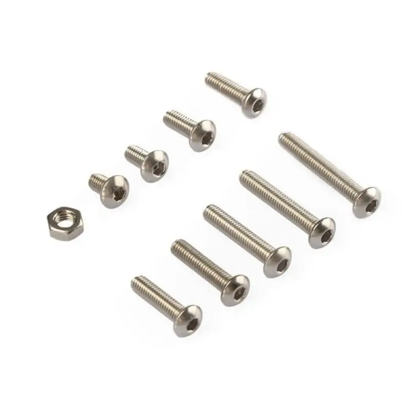 20Pcs M3 Stainless Steel Hex Socket Screws Nut Bolt Set Fastener M3*5/6/8/10/12/14/16/18/20mm Sizes With Box