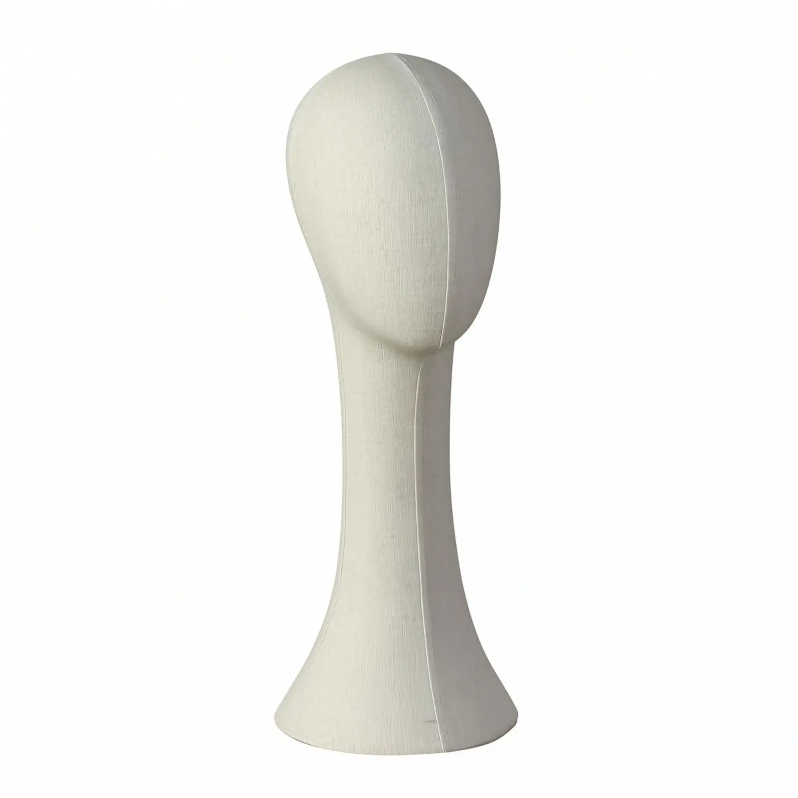 Versatile Polyethylene Head Display Mannequin for Hats Hairpieces Scarves and Jewelry with Ecru Textured Finish and Stable Base