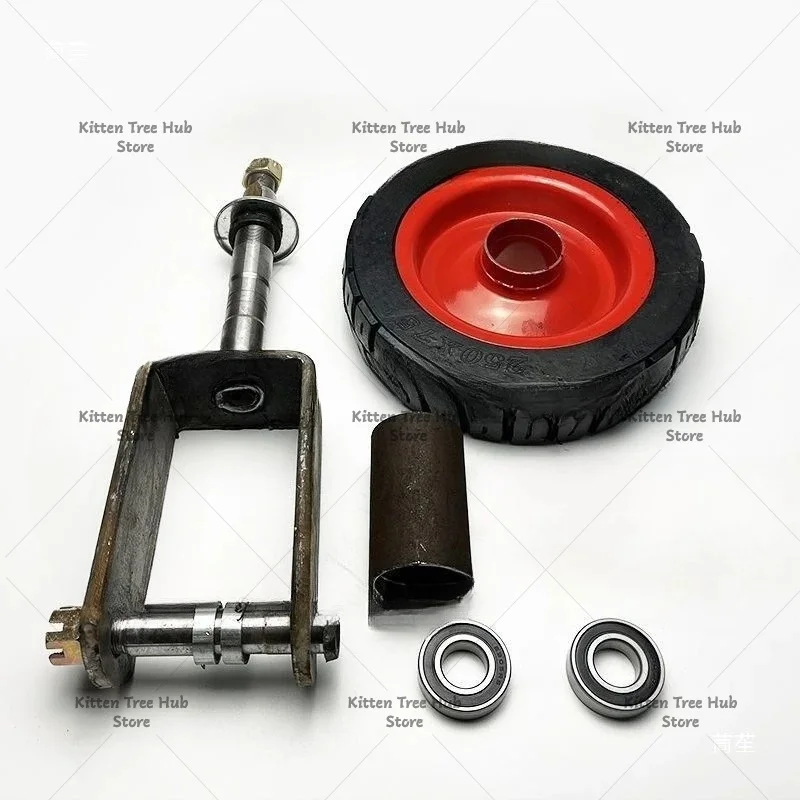 Construction Site Station Trolley Front Wheel Steering Assembly Modified Gray Electric Tricycle Casing Bearing Accessories