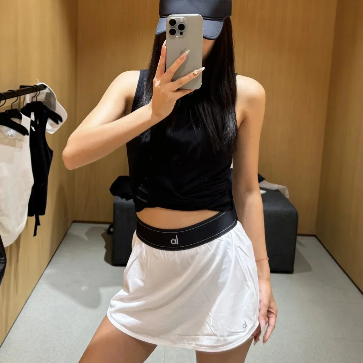 A * Yoga haut de gamme évacuant l'humidité jupe de Tennis refroidie à l'eau femmes séchage rapide respirant Double couche pantalons de sport jupe