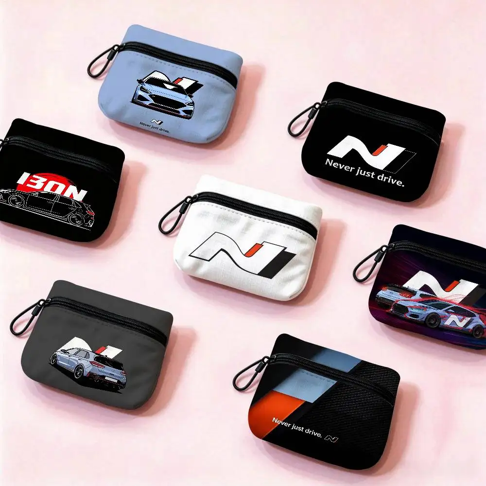 JDM N line Portable Oxford Fabric Mini Wallet Carabiner Never just drives sports Design Small Coin Bag For Cards Keys Earphones