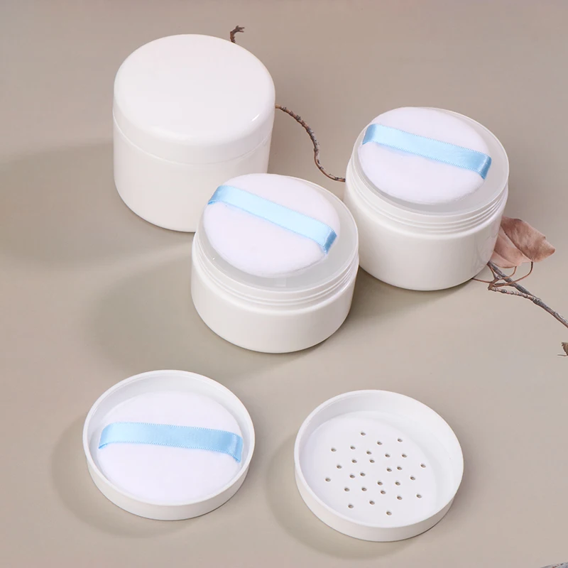 200/250/300g Loose Powder Case Loose Powder Setting Powder Honey Powder Dispenser Toner Empty Case With Puff Sifter Lid