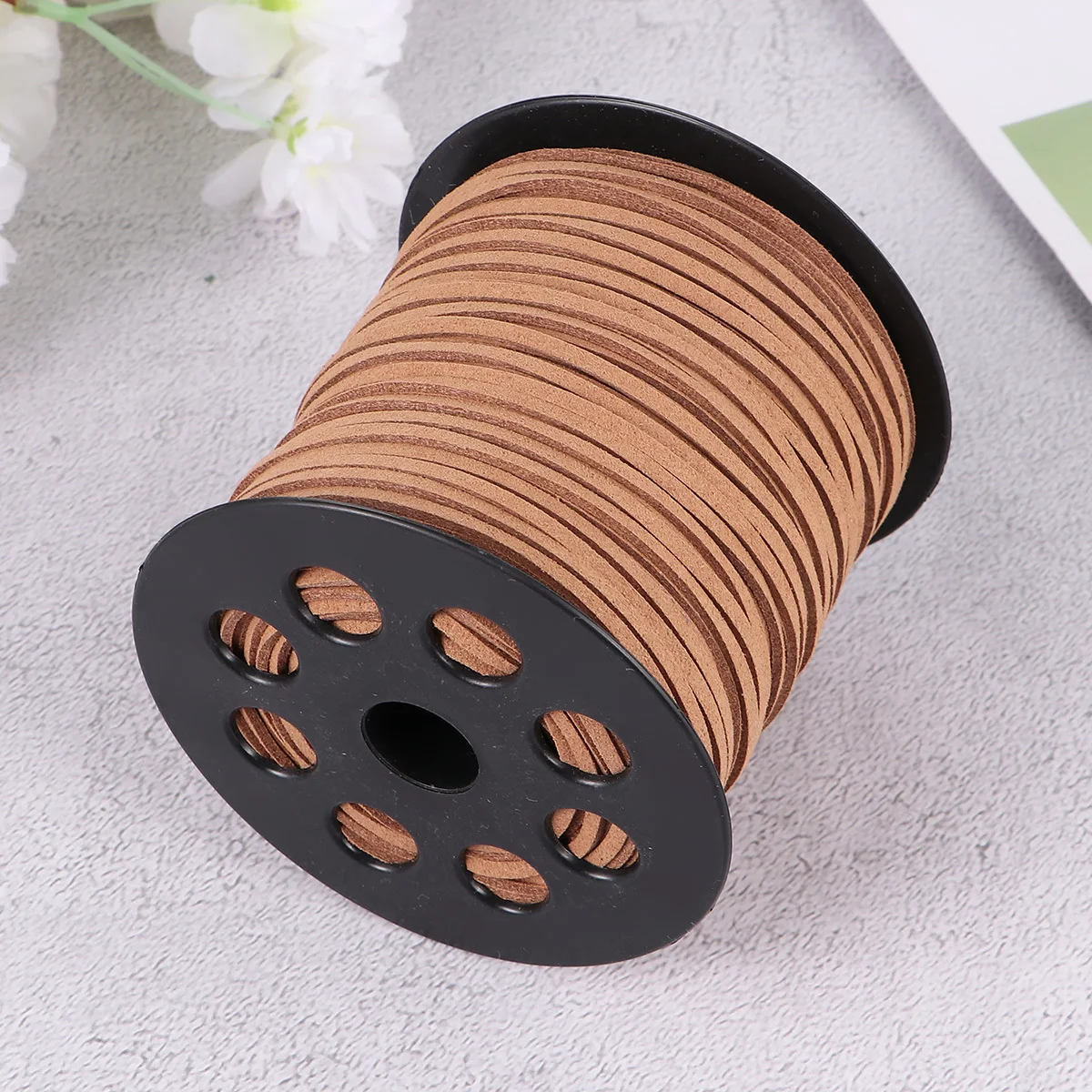 

1 Roll 2.6Mm Faux Cord Diy Bracelets Necklace Making Beading Thread Craft Jewelry Stringing Accessories Khaki Suede Rope