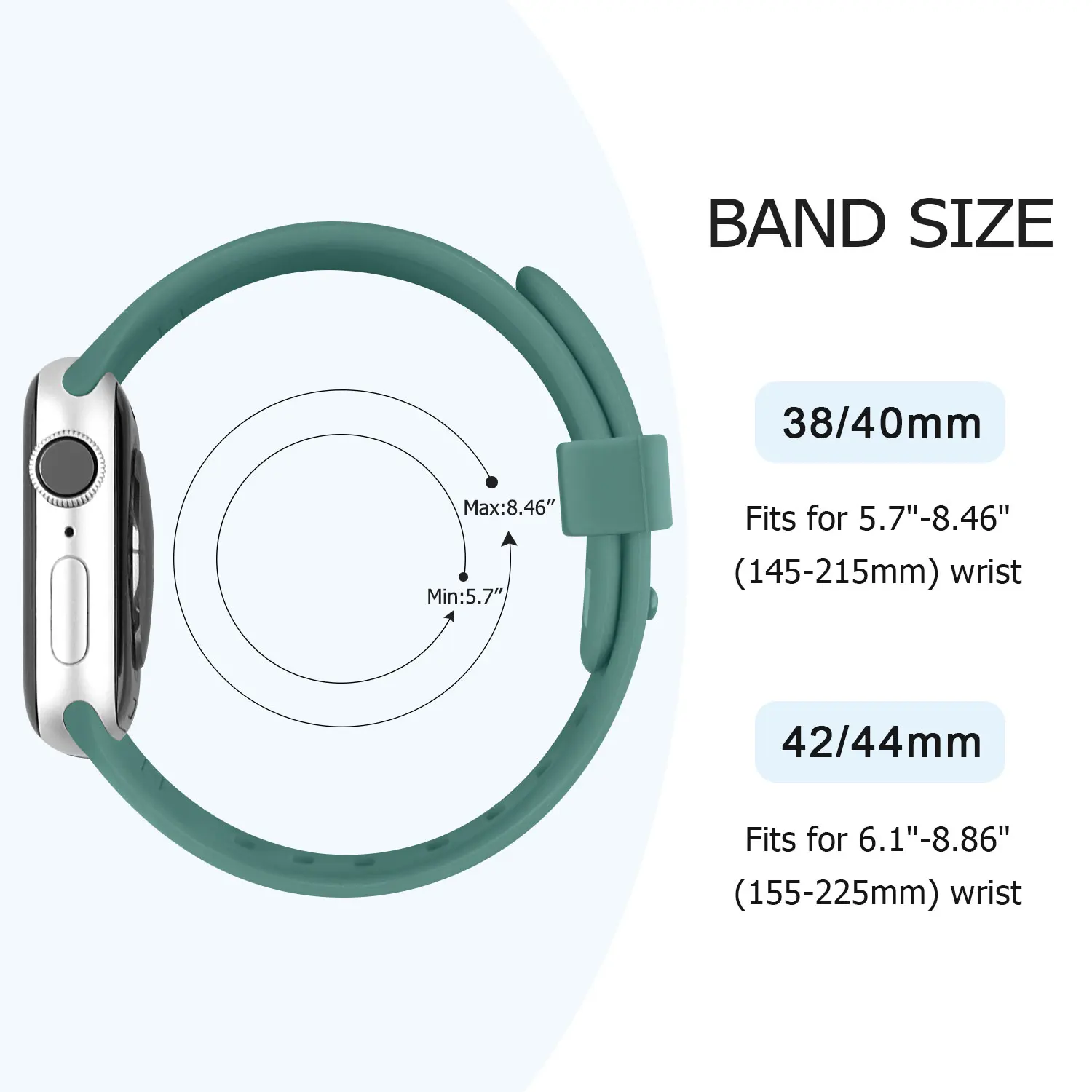6pcs/lot Silicone Strap For Apple Watch series 7 6 5 4 3 2 1 SE Bracelet Watchband For iWatch 38mm 42mm 44mm 45mm 41mm 40mm