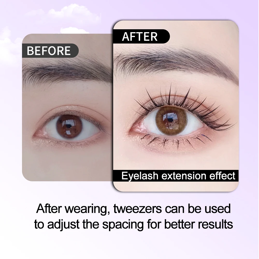 Wendy Lashes Cluster Wimpers Natuurlijke wimperverlenging Volume Individuele wimpers Gemengde ladewimpers Cluster Natuurlijke doe-het-zelfwimpers