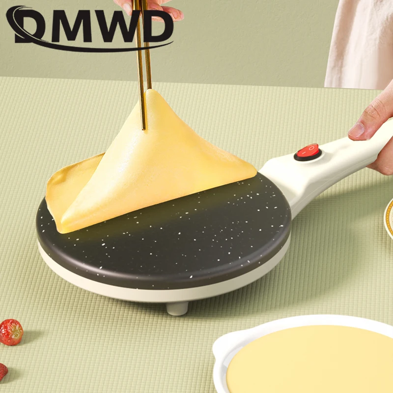 Household Electric Crepe Baking Pan Automatic Non-stick Pancake Machine DIY Snack Burrito Spring Roll Crepe Maker Grilling Plate