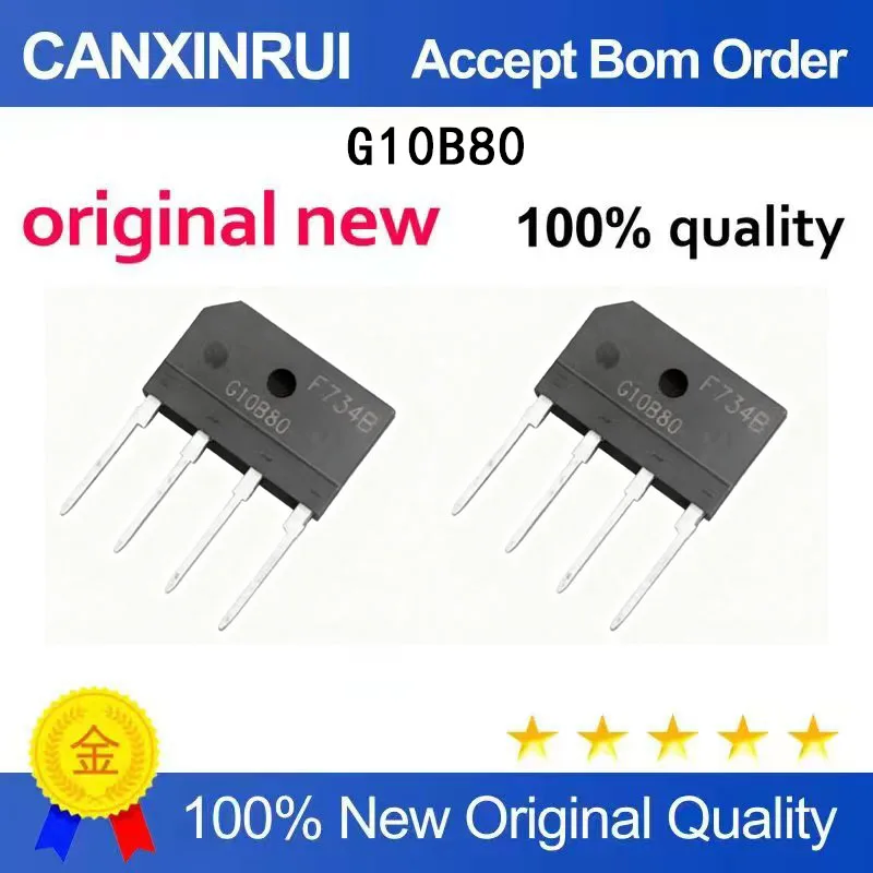 

(5-100 Pieces) G10B80 10A800V 10A brand new rectifier bridge mid row bridge ZIP-4 package in stock