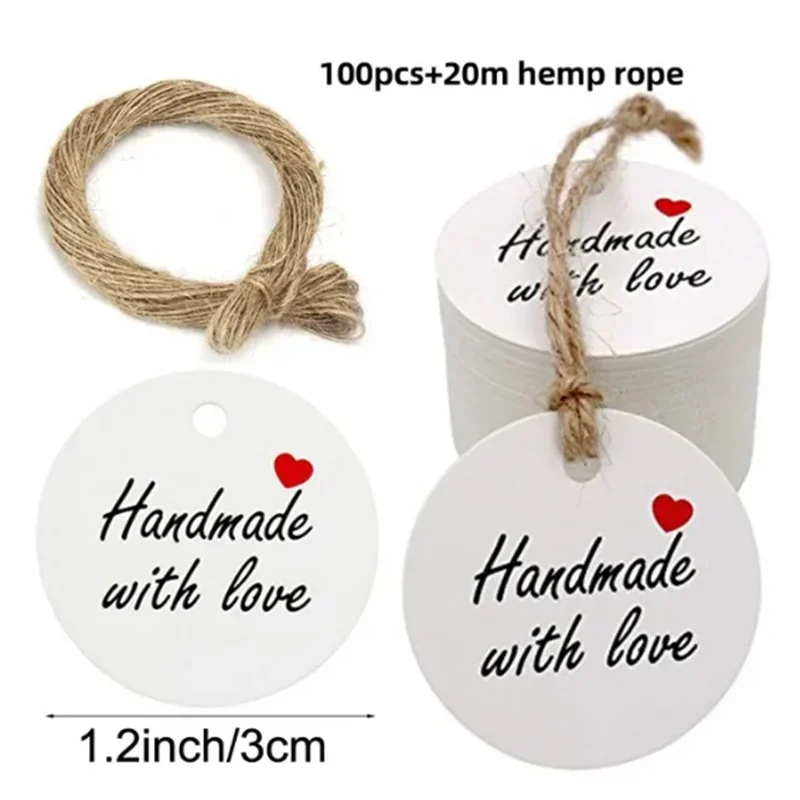 100pcs+20m hemp rope. Thank you for celebrating with us. Handmade tags, gift decorations, blank price tags