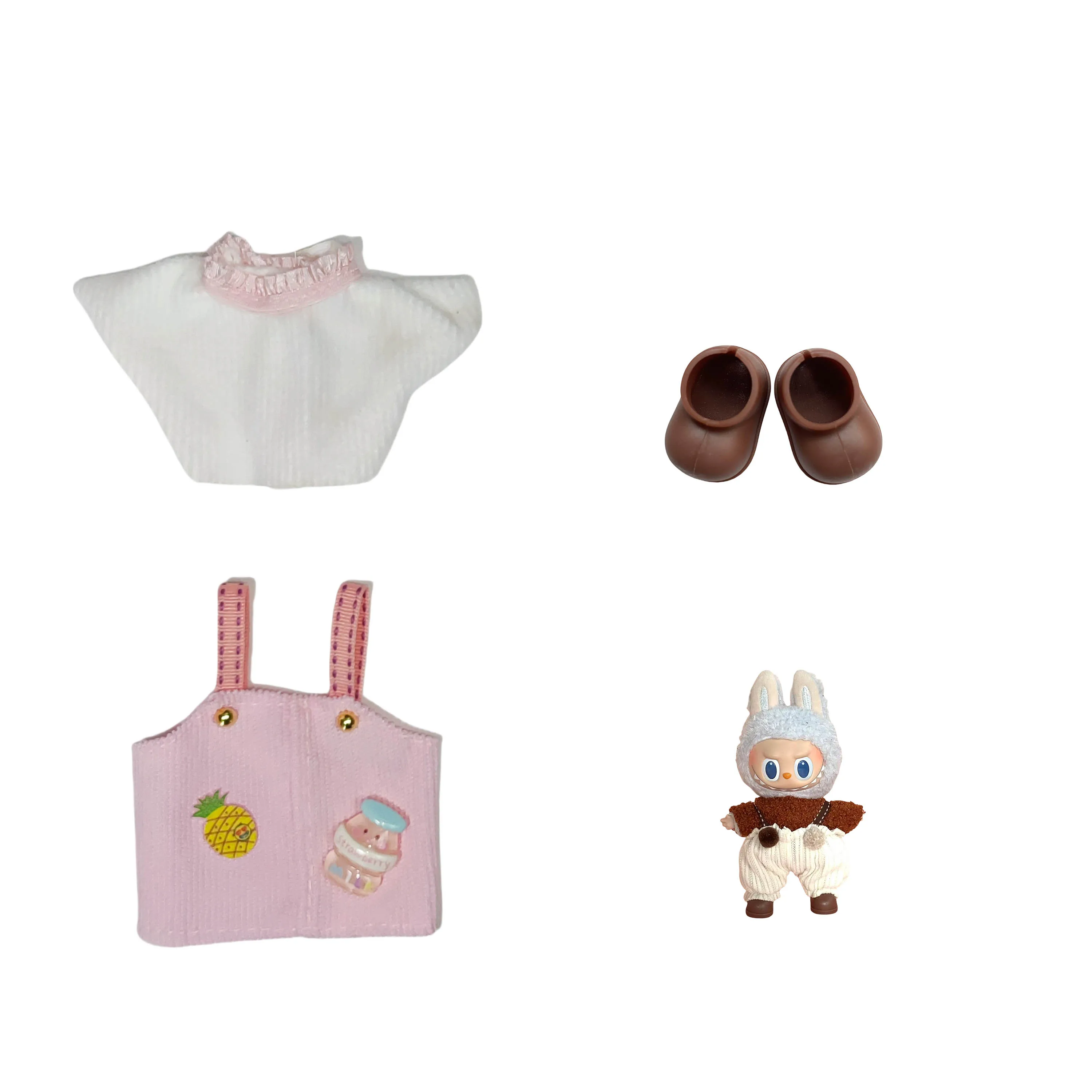 Для 17 см Labubu Idol V1 V2 модная мини-кукла, одежда, аксессуары, стильная одежда, спортивный костюм для отдыха, одежда в подарок