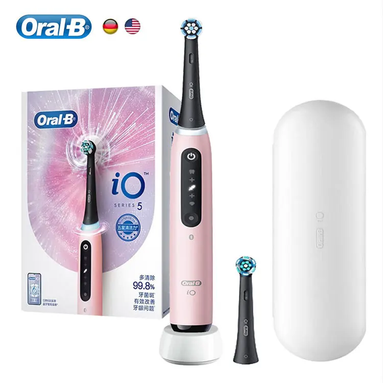 Oral B iO5 Electric toothbrush Series 5 Rechargeable Tooth Brush with Visible Pressure Sensor 2 Minute Timer 5 Cleaning Settings