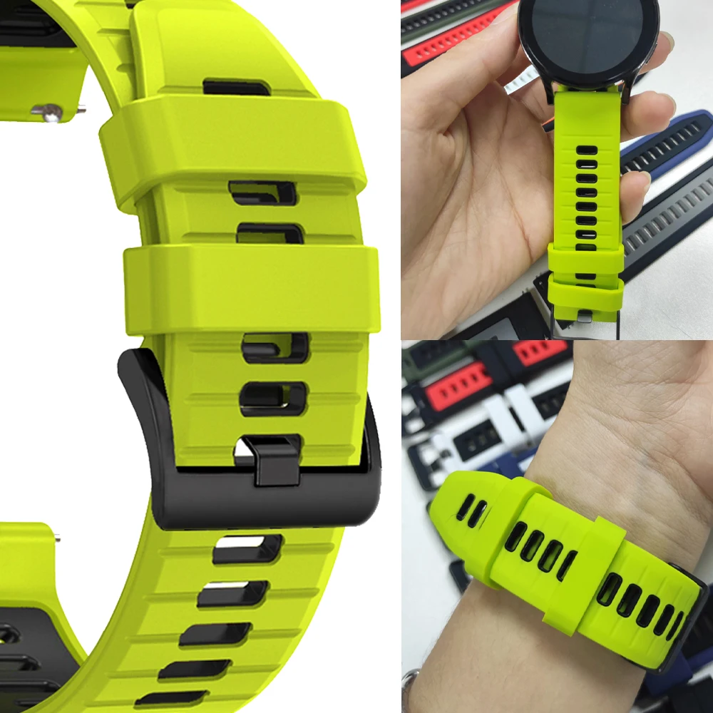 Correa suave de silicona de 20 y 22mm para Garmin Active/Vivoactive 6 5/Venu 4 3 Sq/Forerunner 570 165 265, pulsera para Amazfit/HUAWEI
